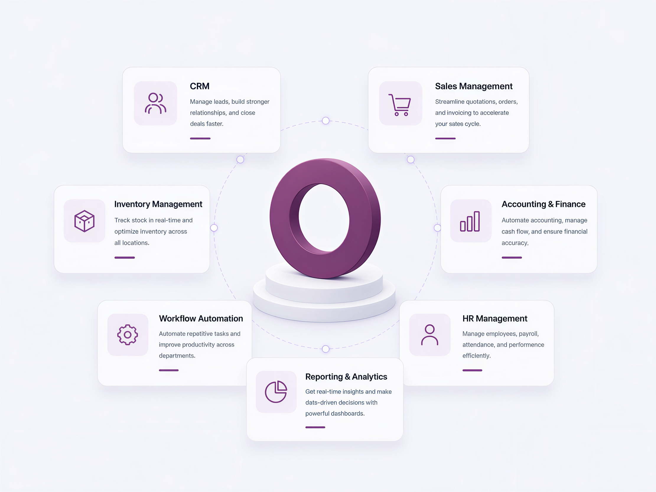 Odoo ERP dashboard preview